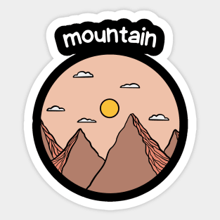 Mountain Vintage Since Retro River Landscape Sticker